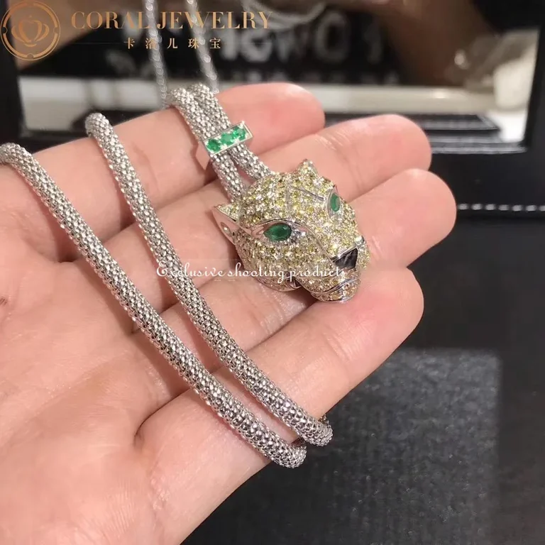 Cartier Panthère de Cartier Necklace White Gold Pave Diamond Customized N7408238-Customized 8