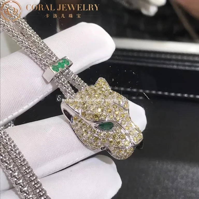 Cartier Panthère de Cartier Necklace White Gold Pave Diamond Customized N7408238-Customized 7