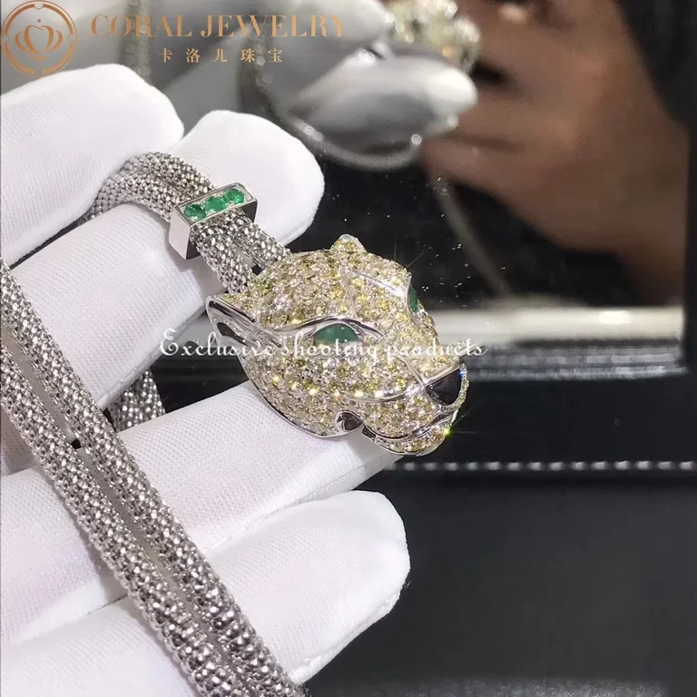 Cartier Panthère de Cartier Necklace White Gold Pave Diamond Customized N7408238-Customized 6