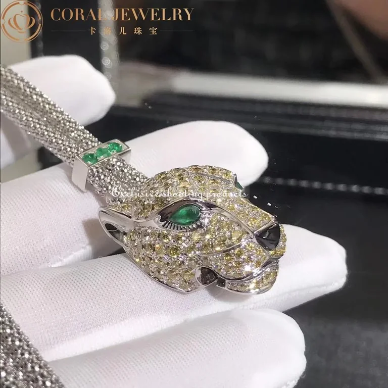 Cartier Panthère de Cartier Necklace White Gold Pave Diamond Customized N7408238-Customized 3