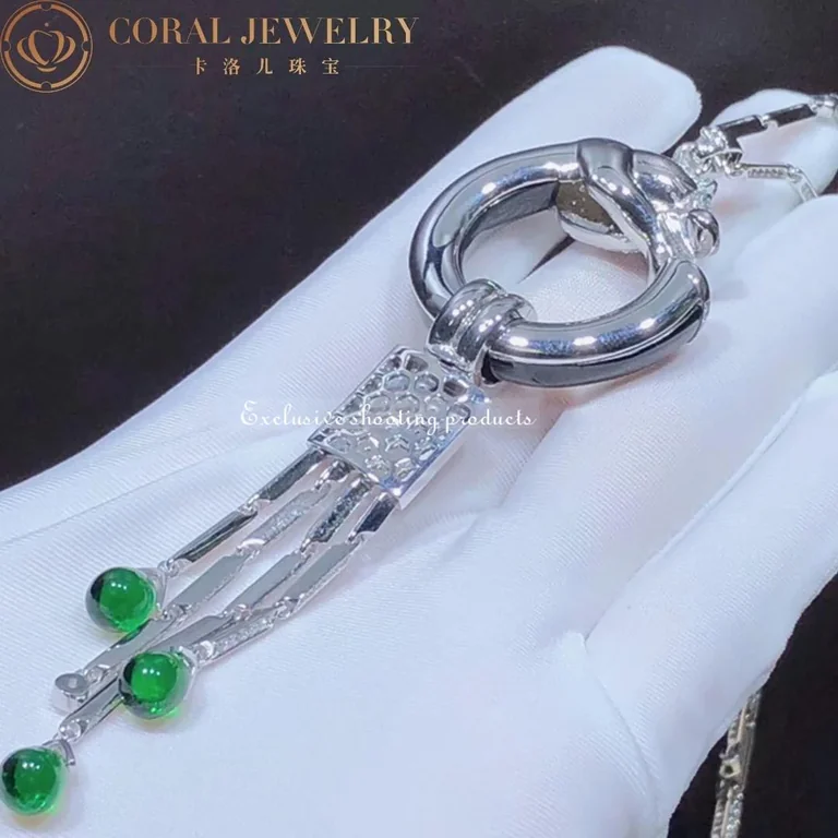 Cartier Panthère de H7000030 Cartier Necklace White Gold With Emeralds Onyx and Diamonds 3