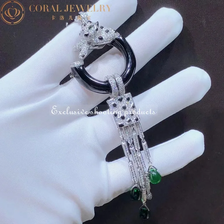 Cartier Panthère de H7000030 Cartier Necklace White Gold With Emeralds Onyx and Diamonds 2