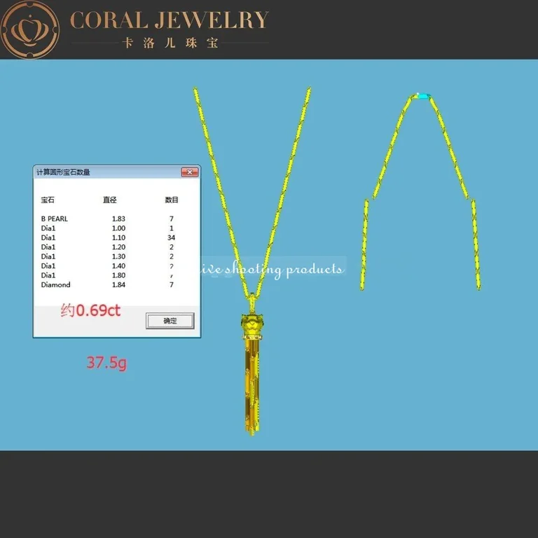 Cartier Panthère de N3022900 Cartier Necklace White Gold with Diamond Tsavorite Onyx