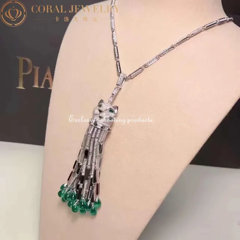 Cartier Panthère de HP700480 Cartier Necklace White Gold Set with Emeralds Onyx and Diamonds 5