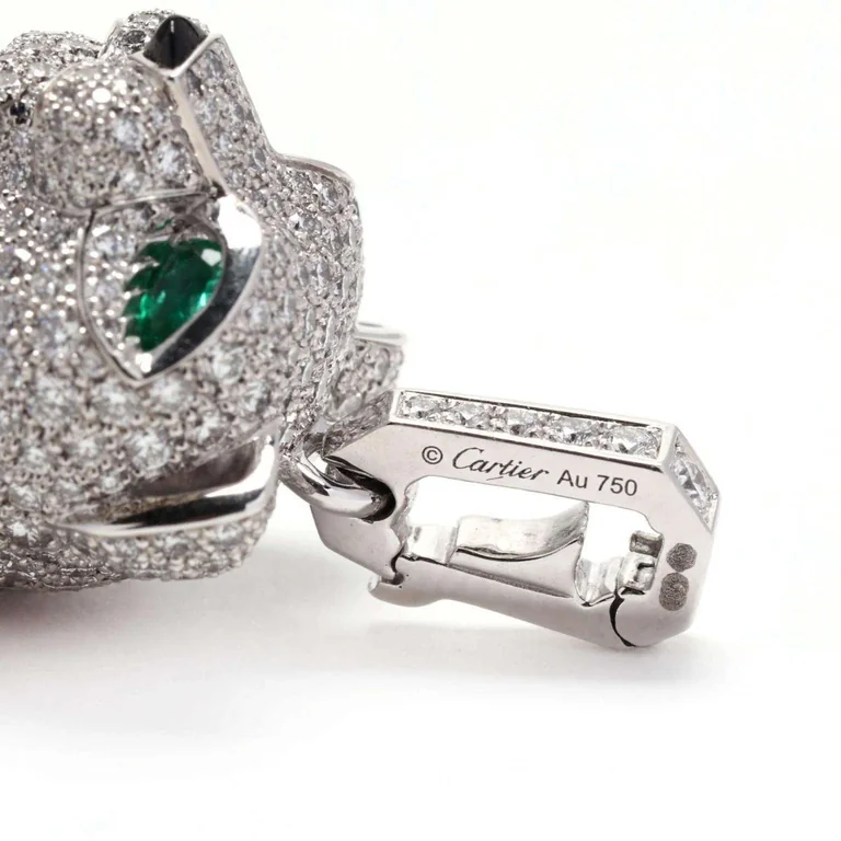 Cartier Panthère de Cartier Necklace White Gold Diamond Panthere Tassel Pendant Necklace HP700899 2