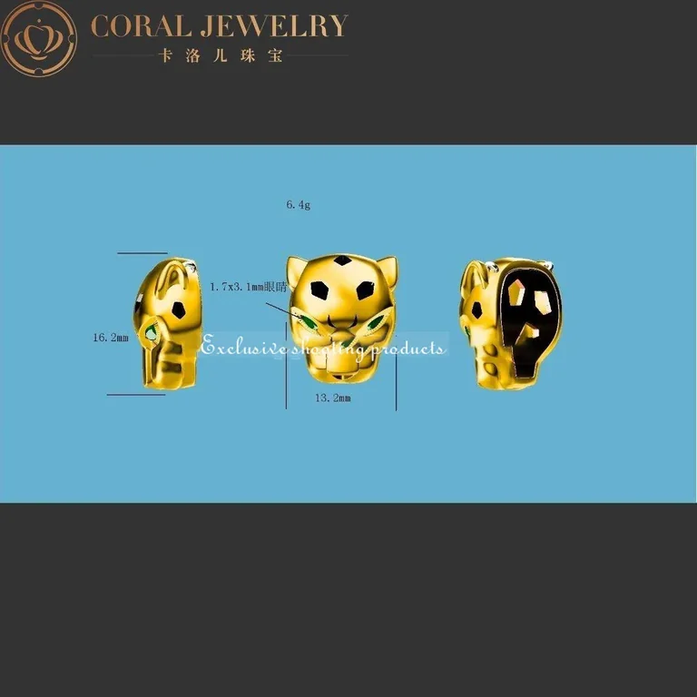 Cartier Panthère de B7224756 Cartier Necklace Rose Gold Tsavorite Onyx 2