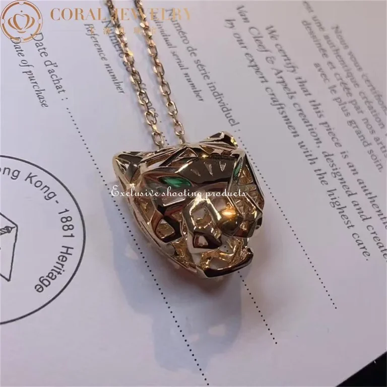 Cartier Panthère de N7424210 Cartier Necklace Rose Gold Tsavorite Garnets Onyx 5