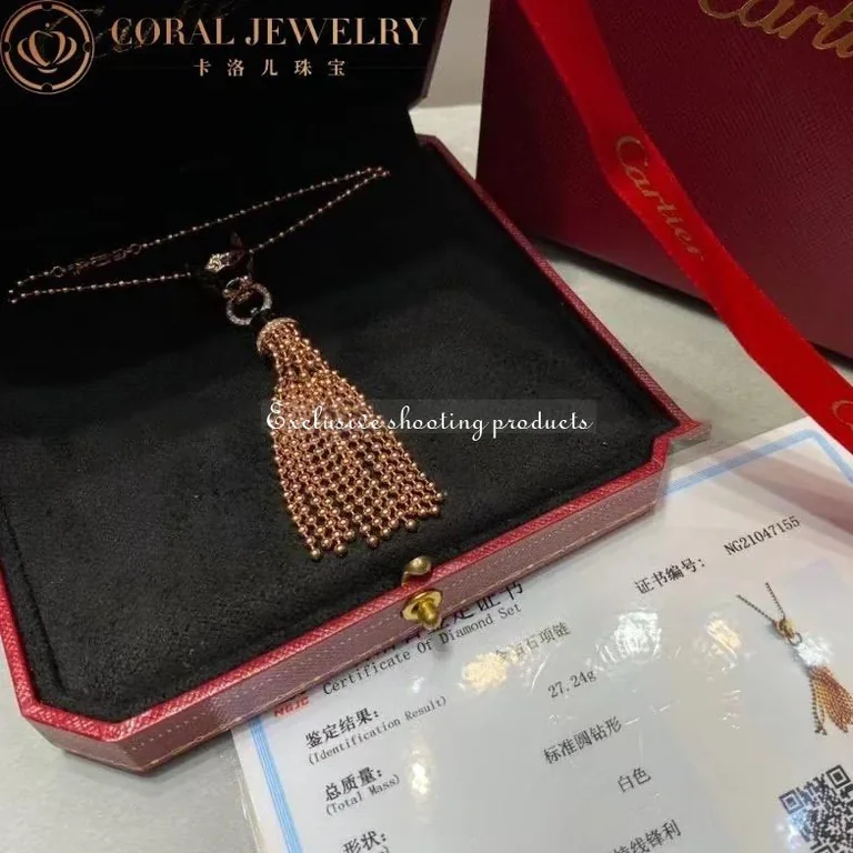 Cartier N7424239 Panthère de Cartier Necklace Rose Gold Tsavorite Onyx and Diamonds 3