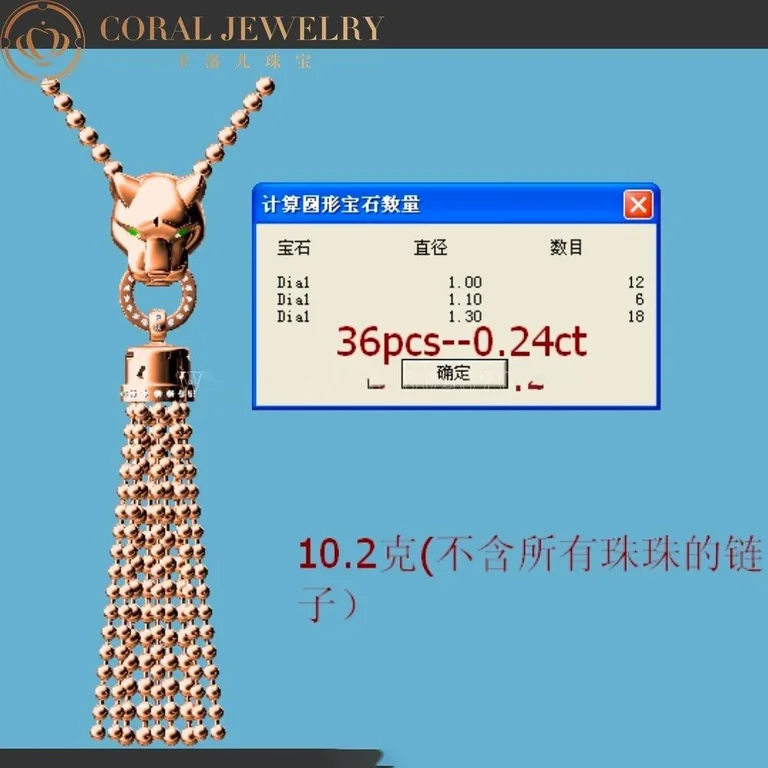 Cartier N7424239 Panthère de Cartier Necklace Rose Gold Tsavorite Onyx and Diamonds 2