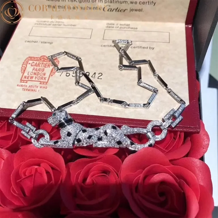 Cartier Panthère de N7048700 Cartier Necklace in White Gold 4