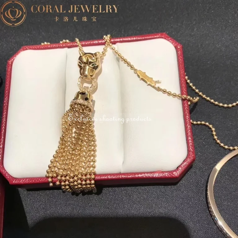 Cartier Panthère de Cartier Necklace Contemporary Panthere Panther Diamond Pendant Necklace N7424121 7