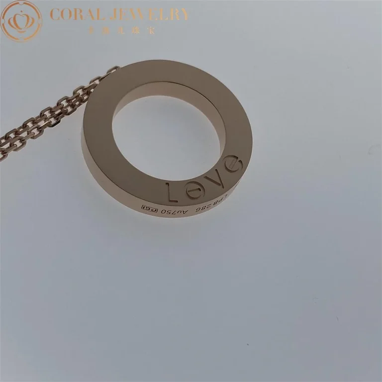 Cartier B7224527 Love Necklace Diamond-paved Rose Gold 9