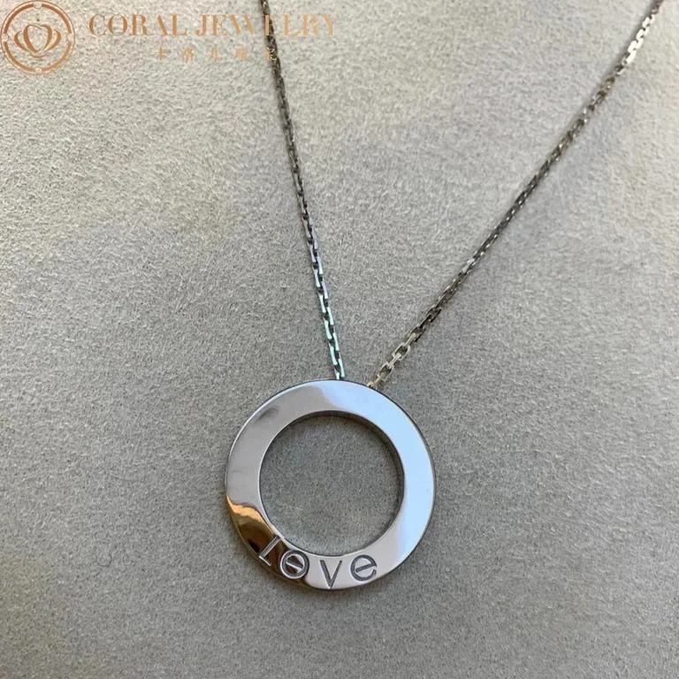 Cartier Love Necklace B7014600 3 Diamonds White Gold 6