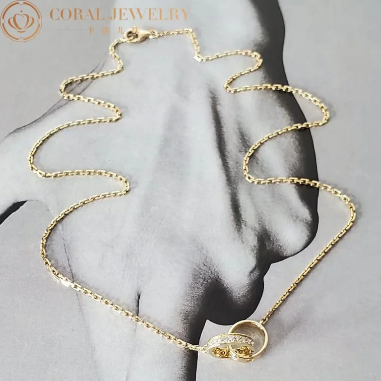 Cartier Love Necklace B7013800 Yellow Gold Diamonds 7