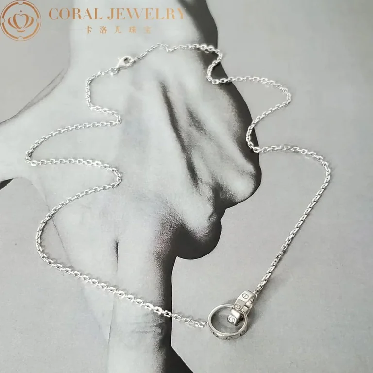 Cartier Love Necklace B7212500 White Gold 4