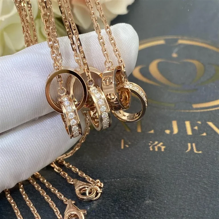 Cartier Love Necklace B7013900 Rose Gold Diamonds 7