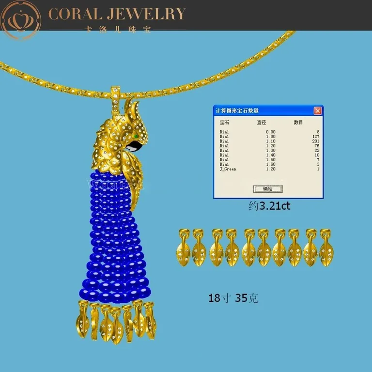 Cartier Les Oiseaux Libérés H3000007 Necklace White Gold Sapphire Diamond Parrot 2