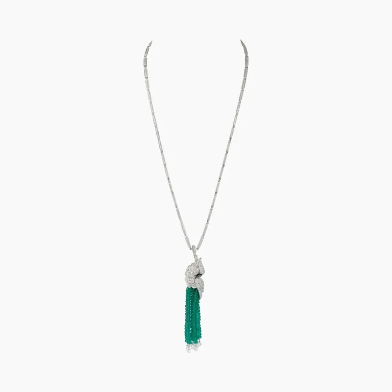 Cartier Les Oiseaux Libérés Necklace White Gold Diamond Beads Pendant 13CT HP700679 HP700678 HP700677 5