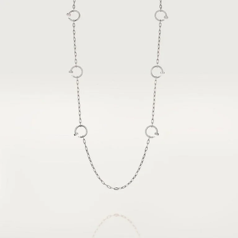Cartier Juste Un Clou N7413400-1 White Gold Diamond Chain Necklace 1