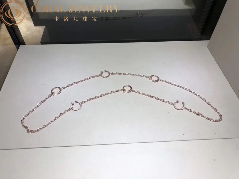 Cartier N7413400 Juste Un Clou Rose Gold Diamond Chain Necklace 10