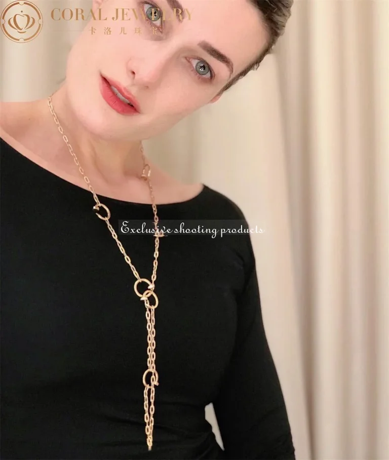 Cartier N7413400 Juste Un Clou Rose Gold Diamond Chain Necklace 2