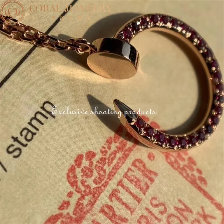 Cartier Juste un Clou B7224778 Necklace Rose Gold Rubies 2
