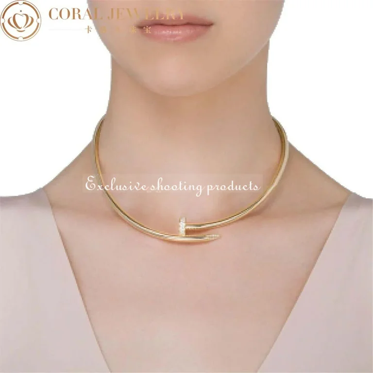Cartier Juste un Clou Collar N7424270 Necklace Large Model Yellow Gold Diamonds 3