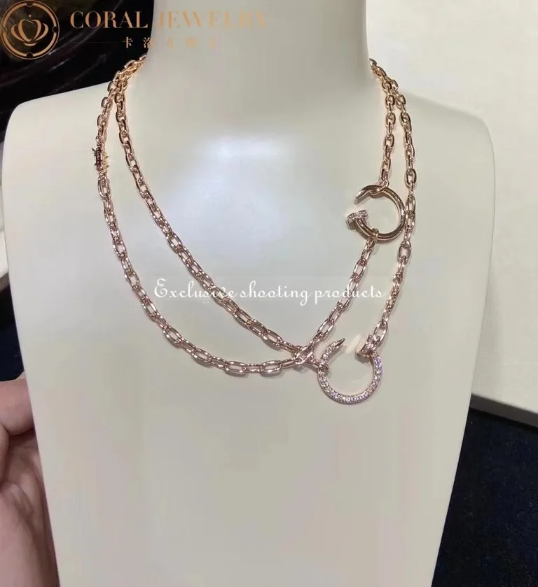 Cartier N7413500 Juste un Clou Chain Necklace Rose Gold 8