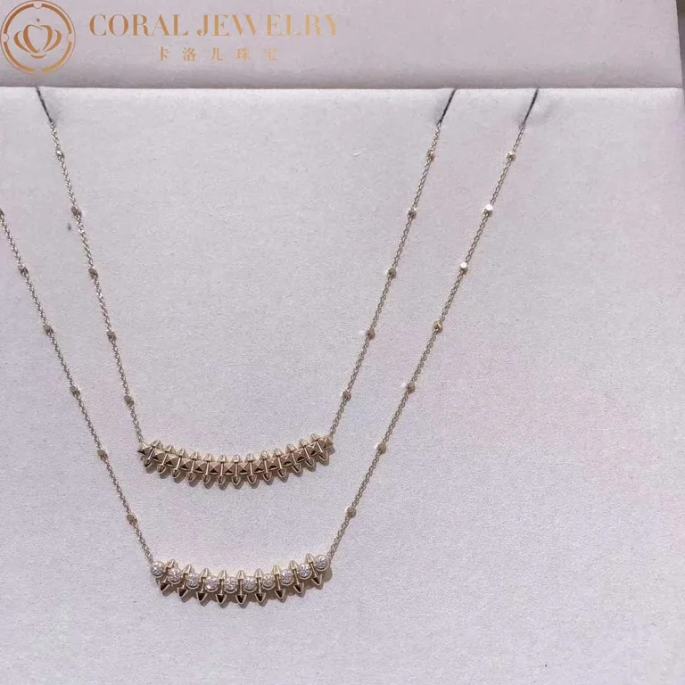 Cartier Clash De Cartier B722474 Necklace Small Model Rose Gold 15