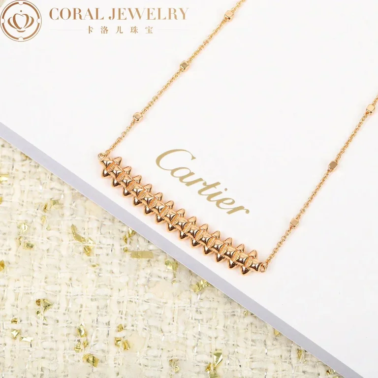 Cartier Clash De Cartier B722474 Necklace Small Model Rose Gold 12