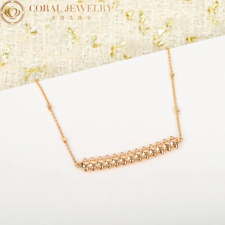 Cartier Clash De Cartier B722474 Necklace Small Model Rose Gold 12