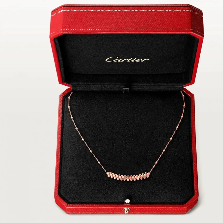 Cartier Clash De Cartier B722474 Necklace Small Model Rose Gold 4