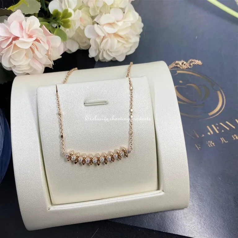 Cartier Clash De Cartier N7424312 Necklace Rose Gold Diamonds 2