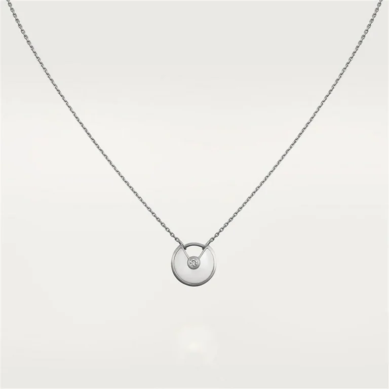 Cartier Amulette De B3047100 Cartier Necklace XS Model White Gold White Mother-of-pearl 1