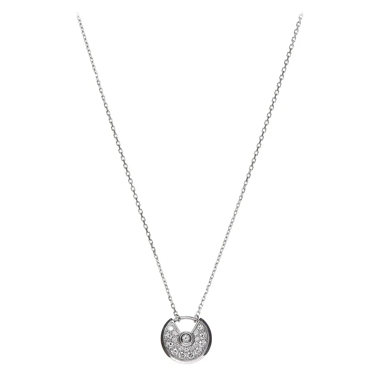 Cartier Amulette de N3109600 Cartier Diamond Whit Gold Long Necklace 1