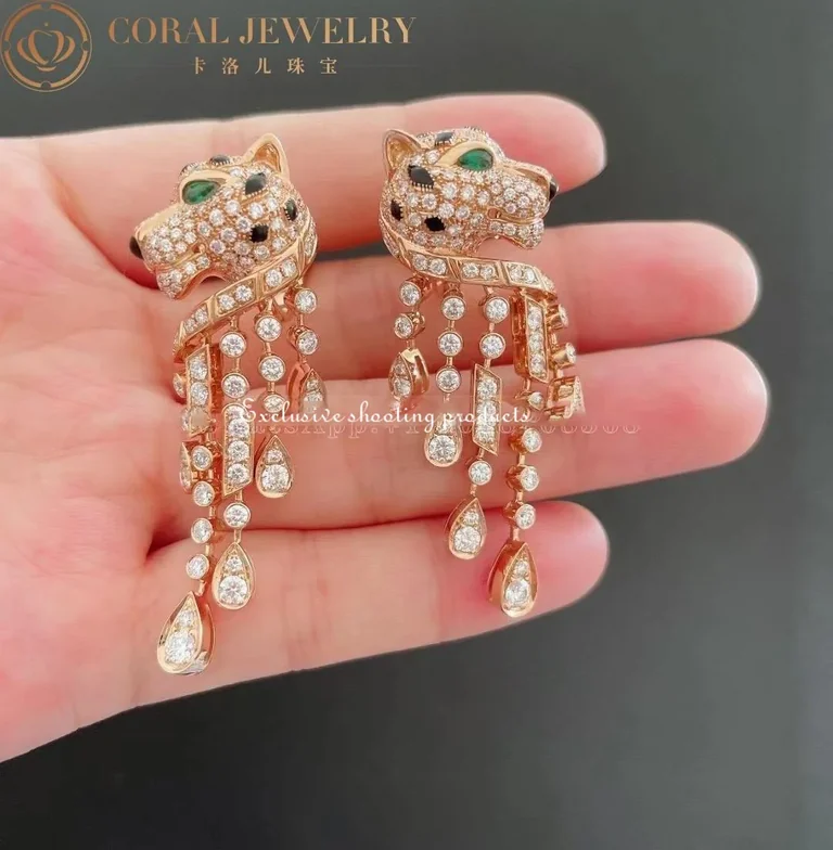 Cartier H8000656 Panthère de Cartier Earrings Rose Gold Diamonds 6