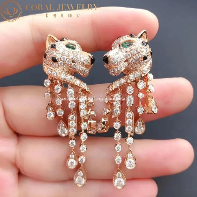 Cartier H8000656 Panthère de Cartier Earrings Rose Gold Diamonds 4
