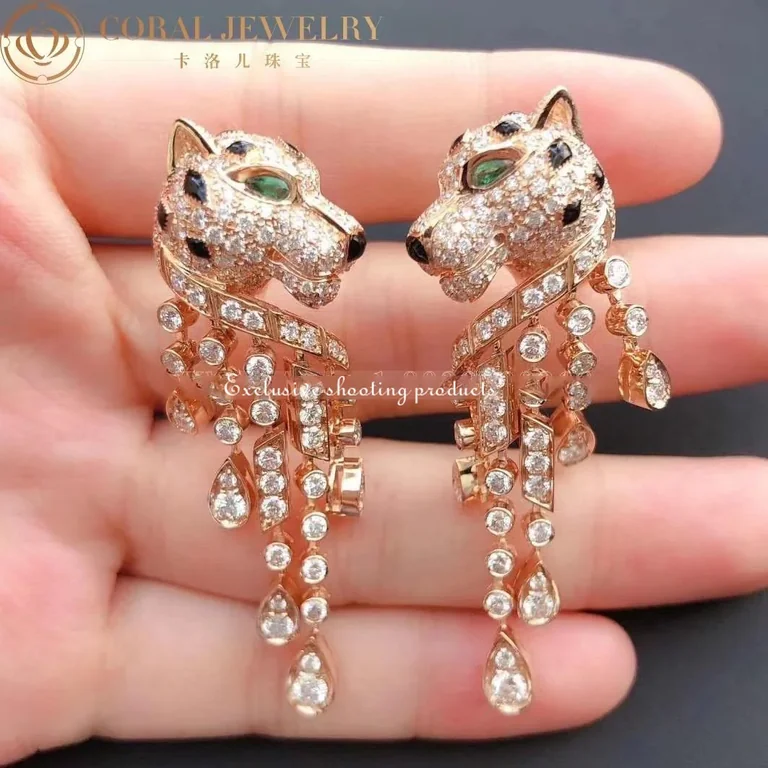 Cartier H8000656 Panthère de Cartier Earrings Rose Gold Diamonds 2