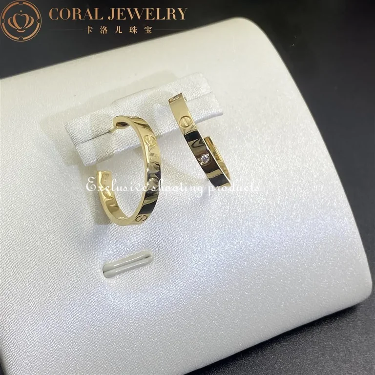 Cartier Love Earrings B8301433 Yellow Gold Diamond 3