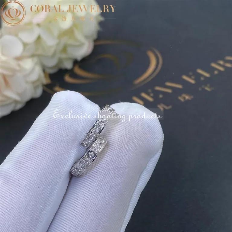 Cartier Love Earrings Diamonds-Paved 10MM White Gold Design Models 4