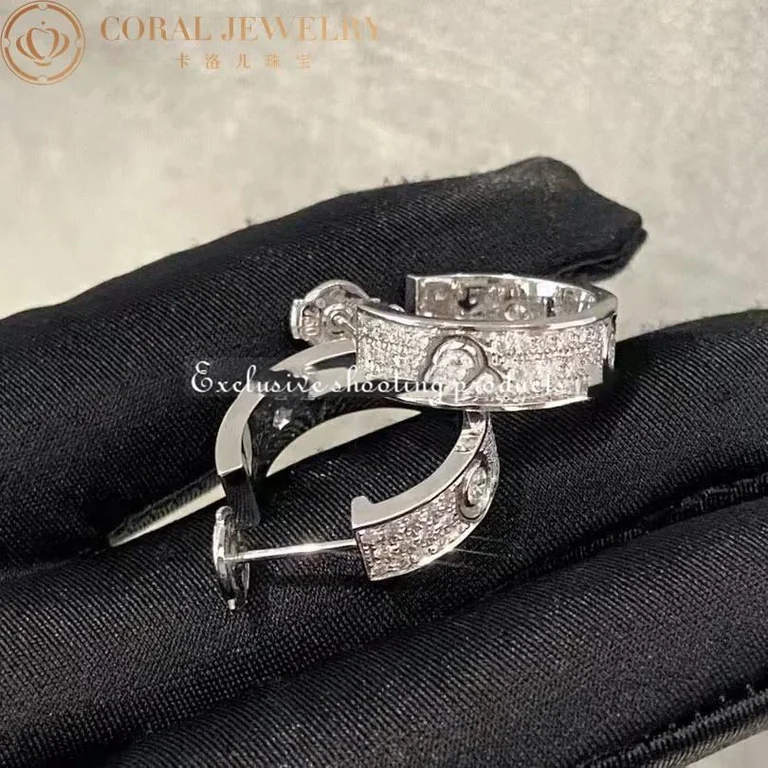 Cartier Love Earrings Diamonds-Paved White Gold 2