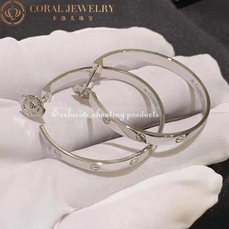 Cartier Love Earrings B8028300 White Gold 6
