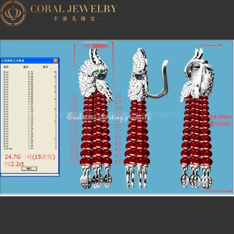 Cartier Les Oiseaux Libérés H8000129 Earrings White Gold Emeralds Diamonds 3