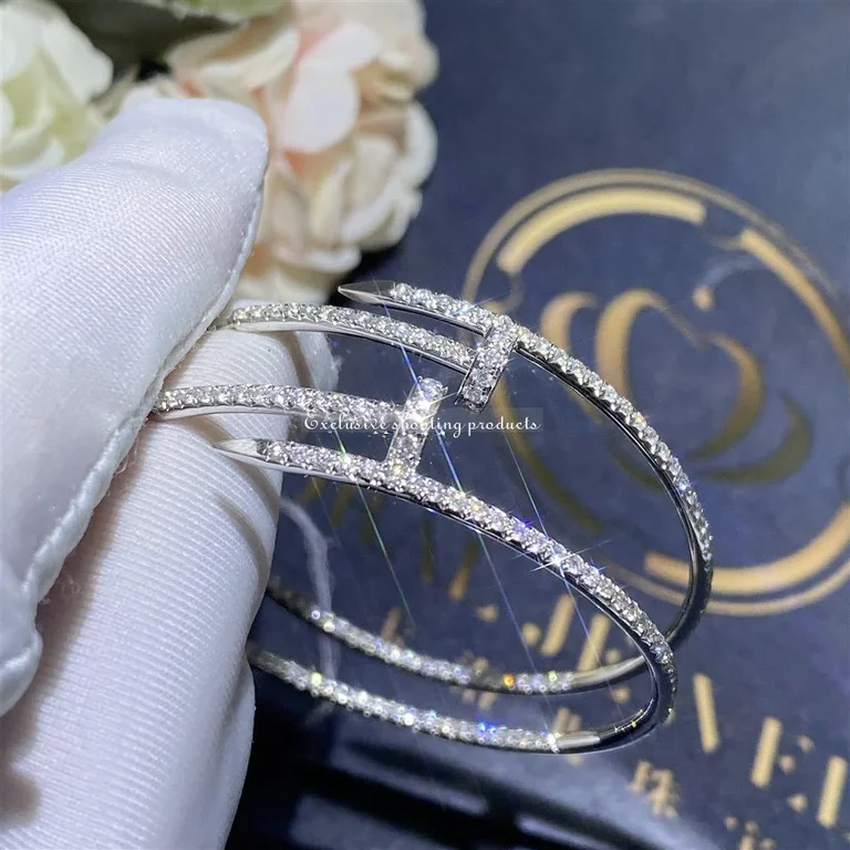 Cartier Juste un Earrings N8515008 White Gold Diamonds 4