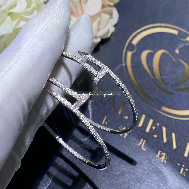 Cartier Juste un Earrings N8515008 White Gold Diamonds 3