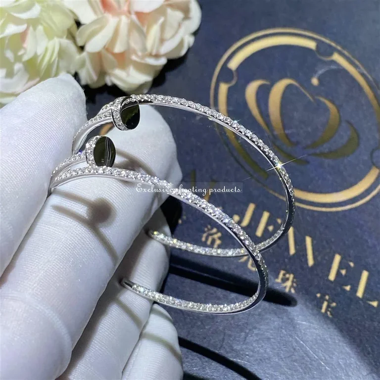 Cartier Juste un Earrings N8515008 White Gold Diamonds 2