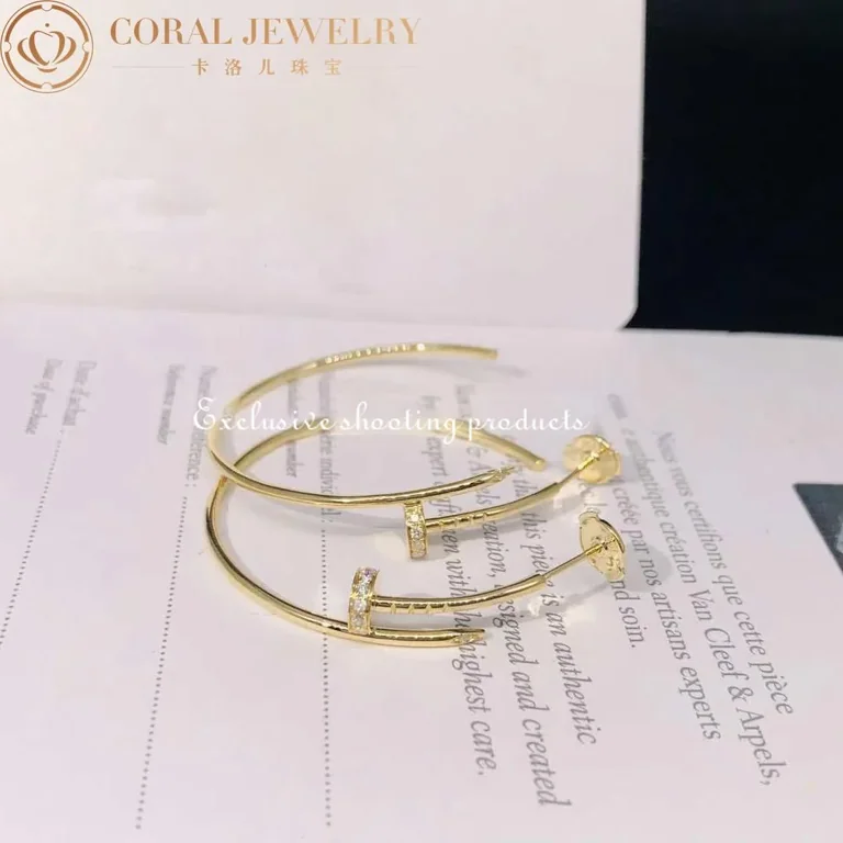 Cartier Juste un Clou Earrings B8301225 Yellow Gold Diamonds 2