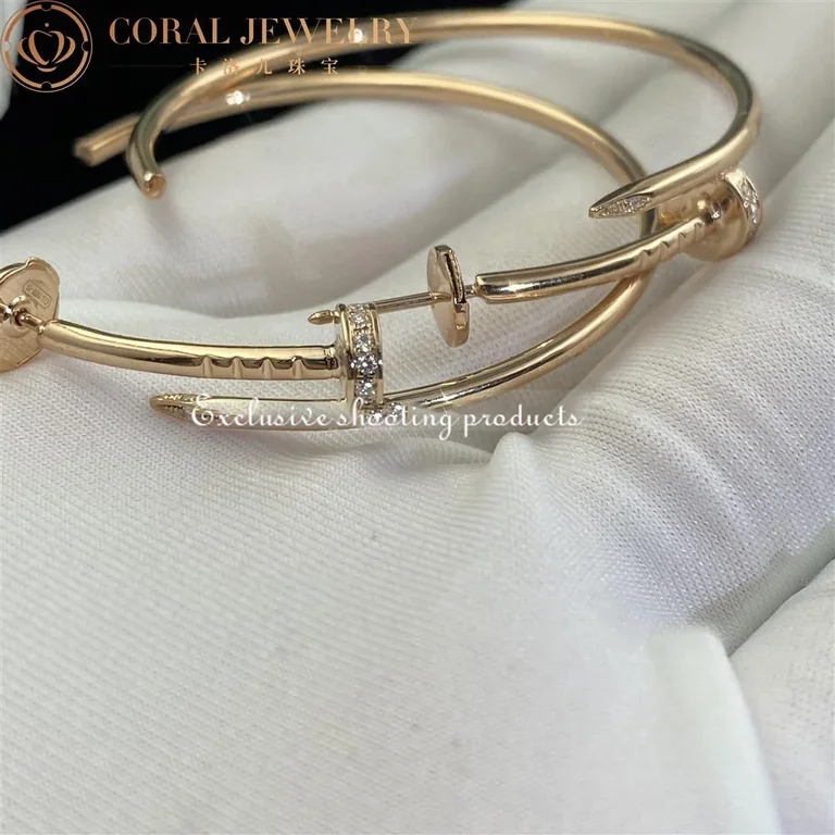 Cartier Juste un Clou Earrings B8301212 Rose Gold Diamonds 5