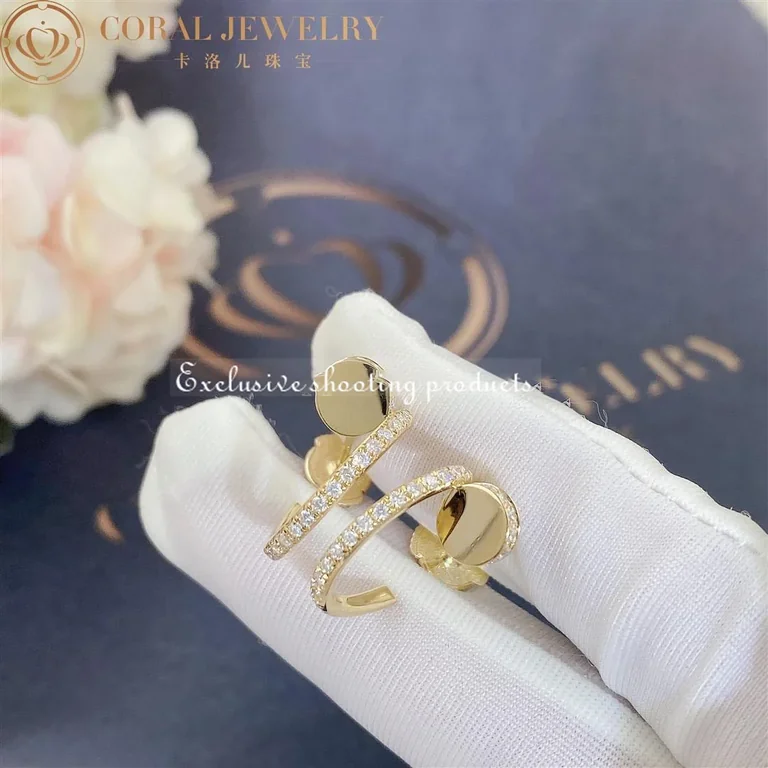 Cartier Juste un Clou Earrings B8301430 Yellow Gold Diamonds 10