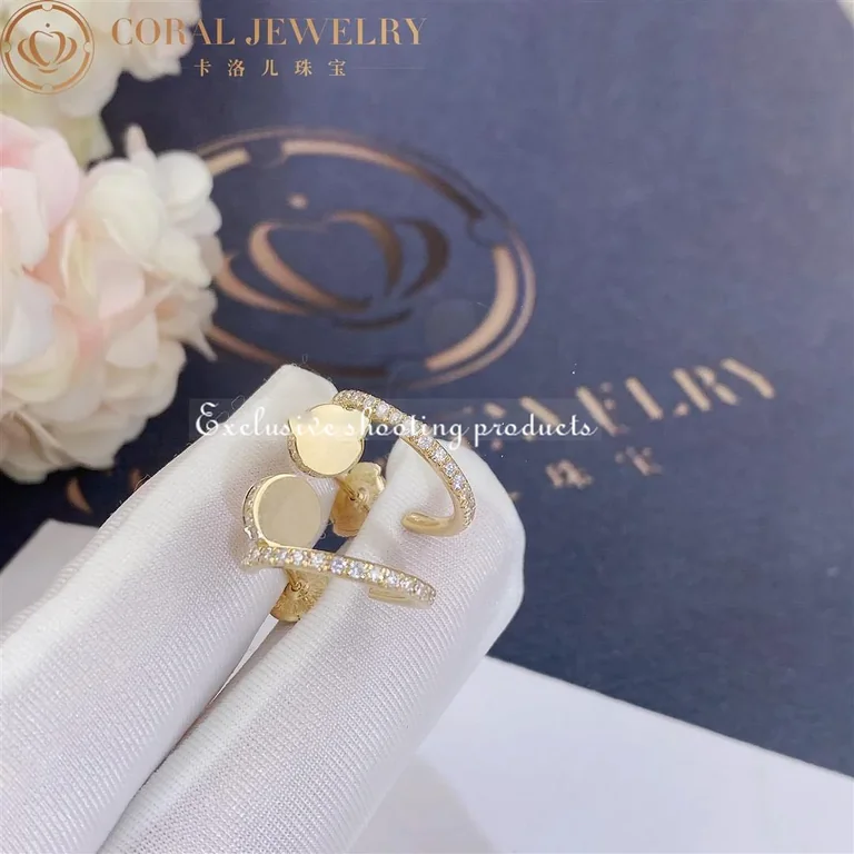 Cartier Juste un Clou Earrings B8301430 Yellow Gold Diamonds 8